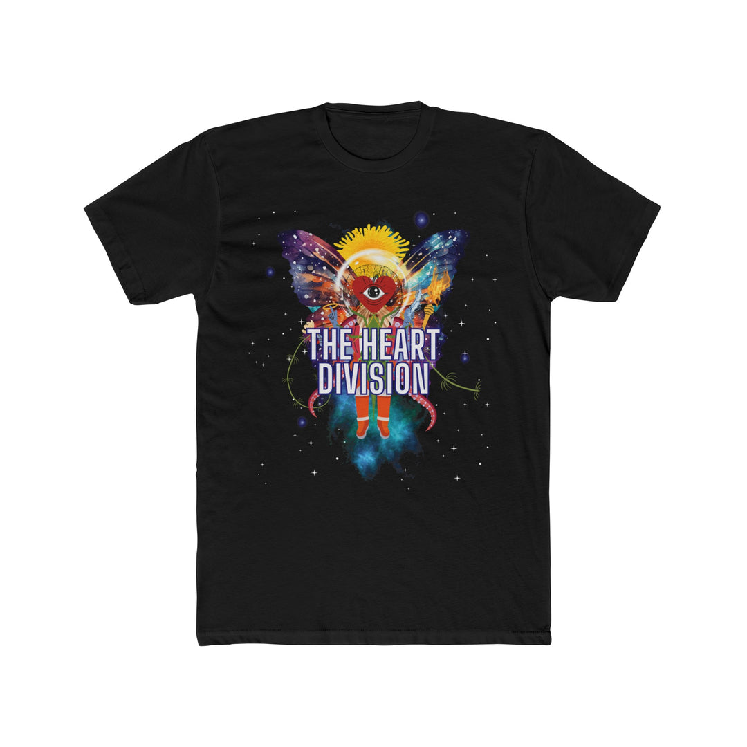 "We Come in Peace" Unisex T-Shirt, front, in black
