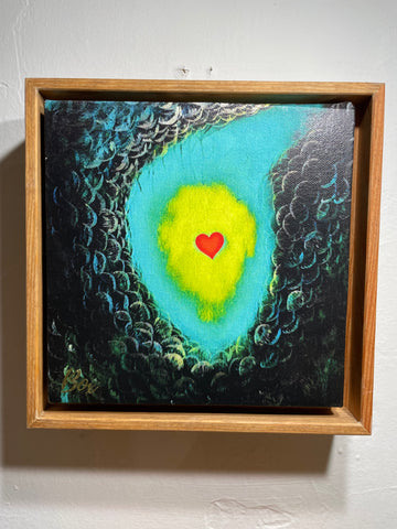 The Little Heart Series - "Enlightenment" Wood Framed Print 8"x8" (FPOS)