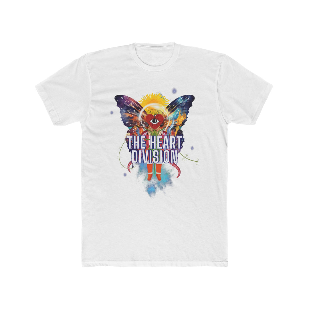 "We Come in Peace" Unisex T-Shirt, front, in white