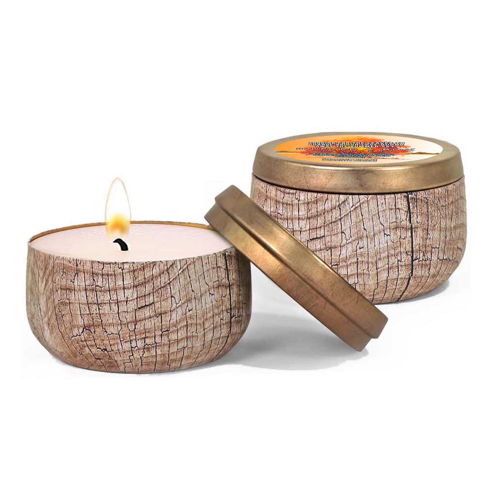 Longing For The Leaves To Change As Our Love Burns Away The Summer Sky candle side image