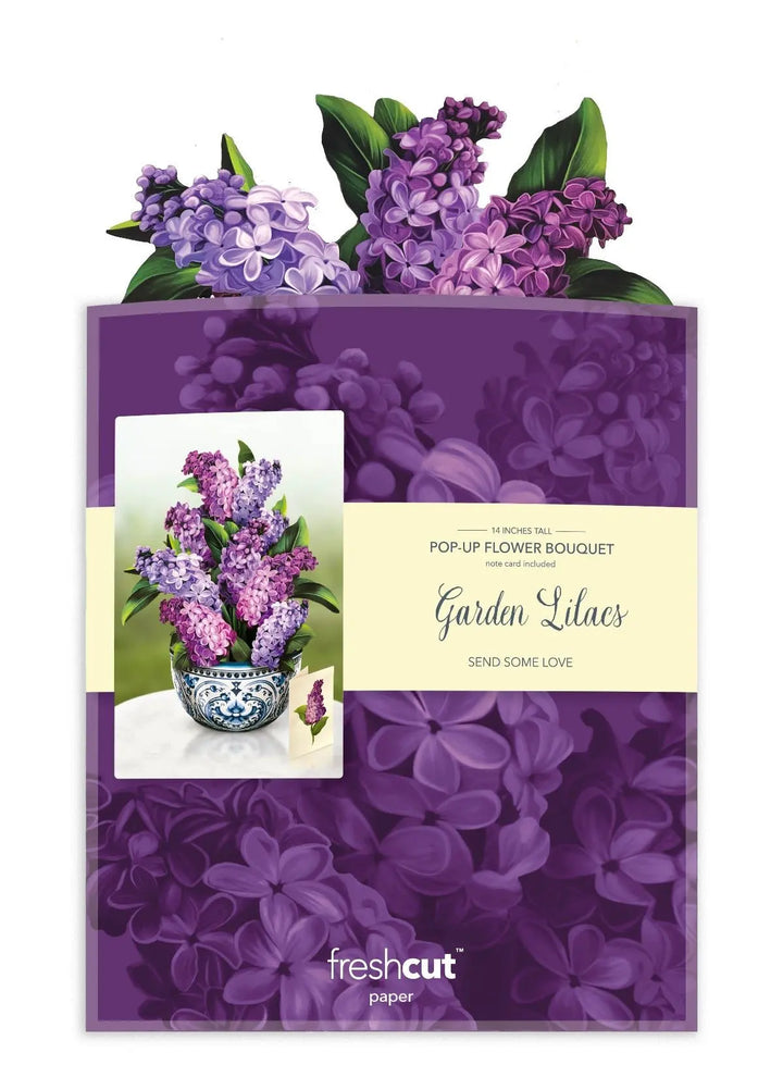 Garden Lilacs Pop-Up Greeting Card by FreshCut Paper