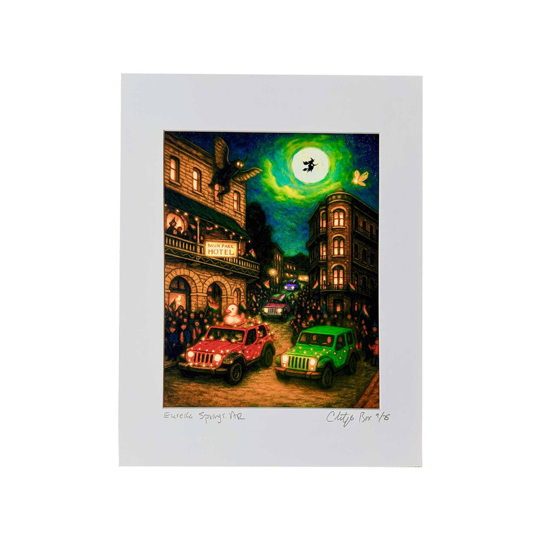 Moonlight Belongs to Dreamers: Love Letters to Eureka, #8 Twilight Jeeps & Painted Dreams , Matted 11x14 Flat Print
