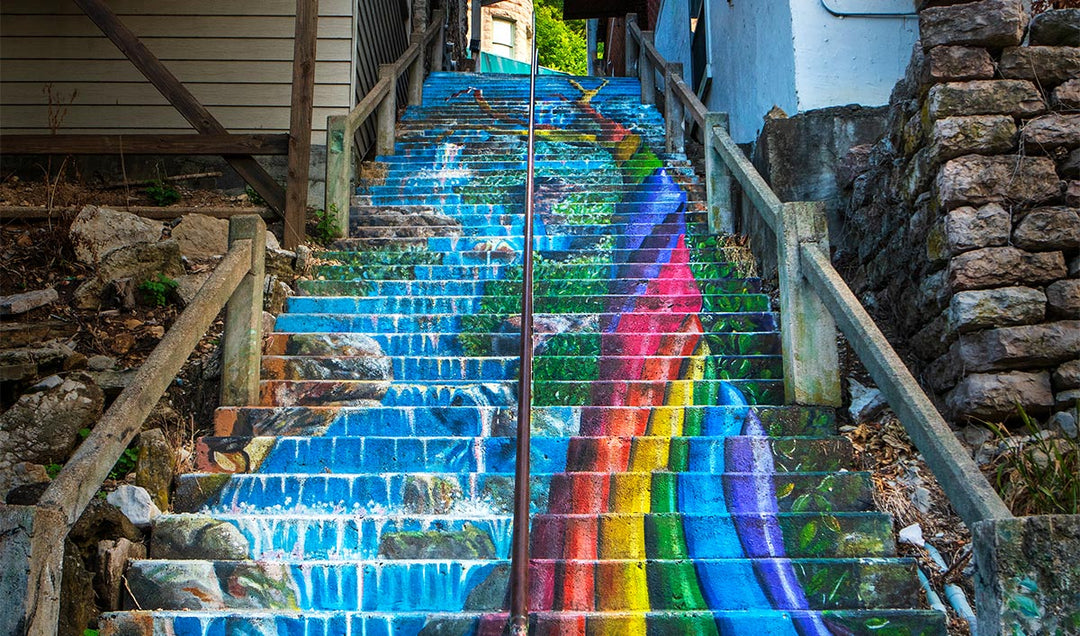 Downtown Staircase Mural, Eureka Springs, AR.