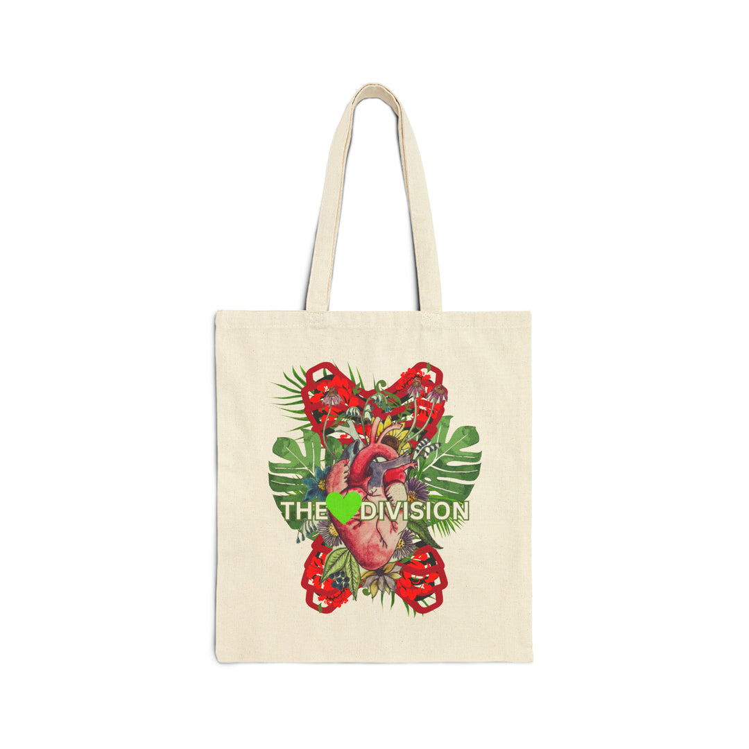 The Heart Division "When the Heart Blooms"  Cotton Canvas Tote Bag