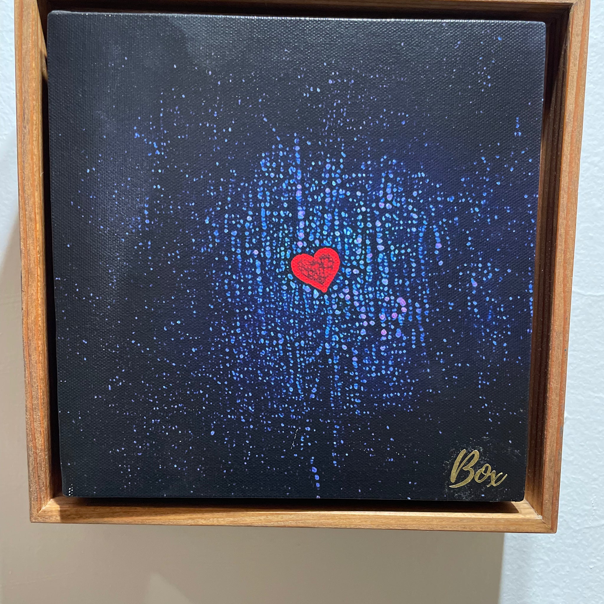 The Little Heart Series - "Neptune's Tears" Wood Framed Print 8"x8" (FPOS)