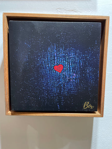 The Little Heart Series - "Neptune's Tears" Wood Framed Print 8"x8" (FPOS)