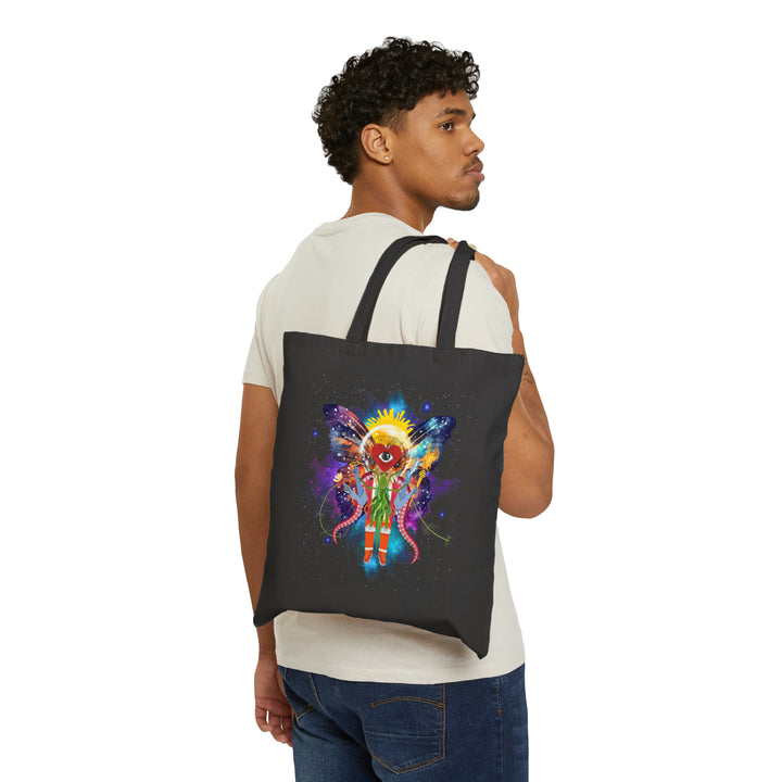 We Come in Peace Tote shoulder view