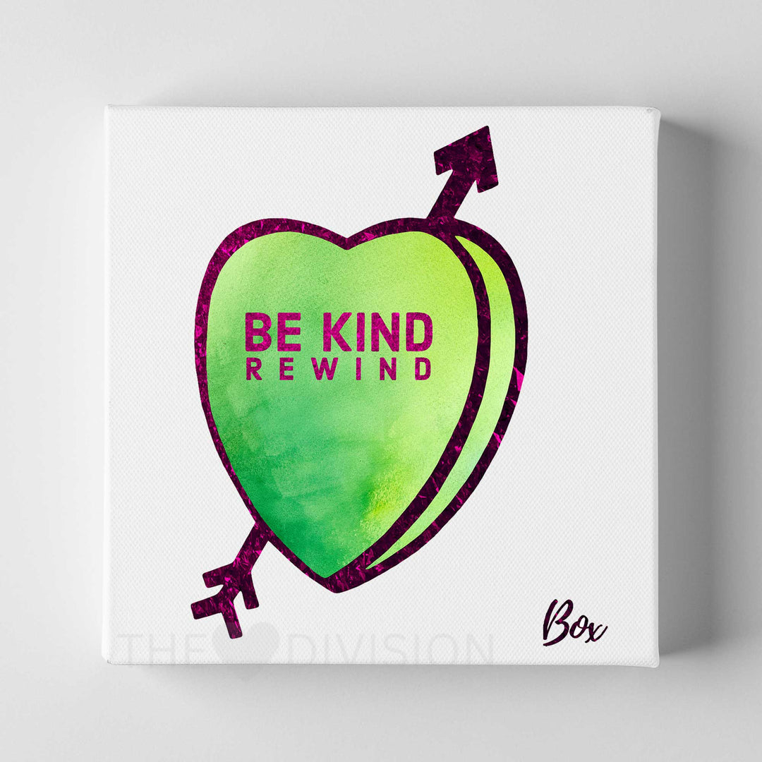 Candid Candy Hearts - "Be Kind, Rewind"  8" x 8" Print