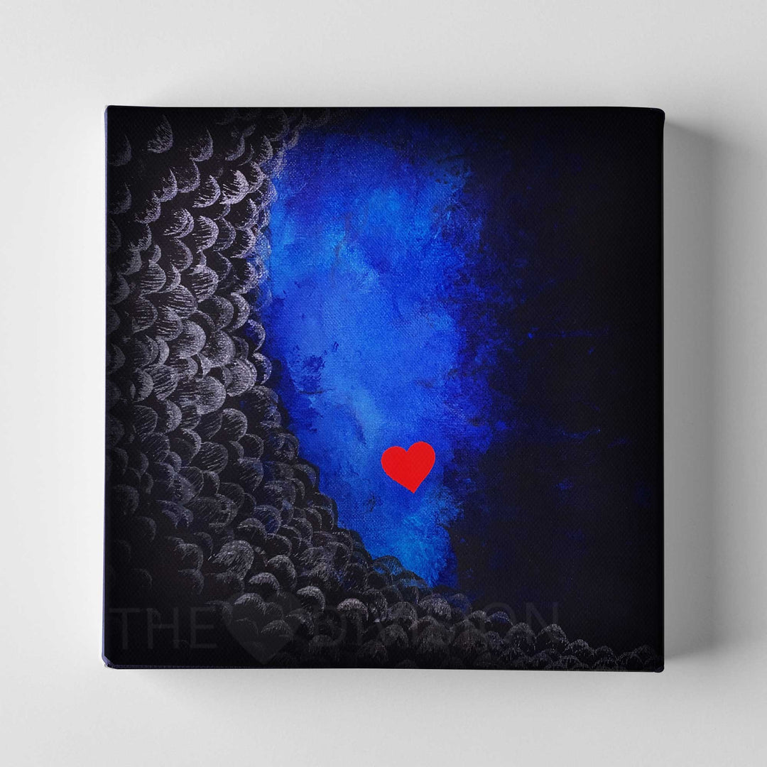 The "Follow Your Heart" Series - "Blue Cave Heart #2"  - 8" x 8" Print