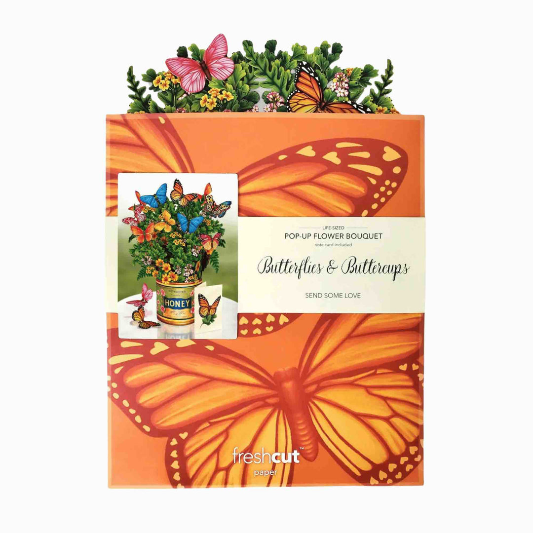 Butterflies & Buttercups Pop-Up Greeting  Card by FreshCut Paper