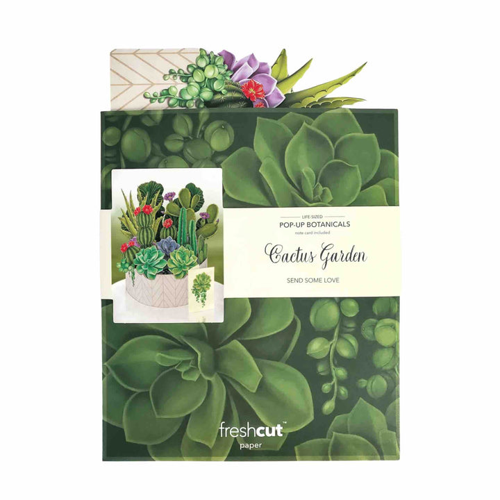 Cactus Garden Pop-Up Greeting Card by FreshCut Paper