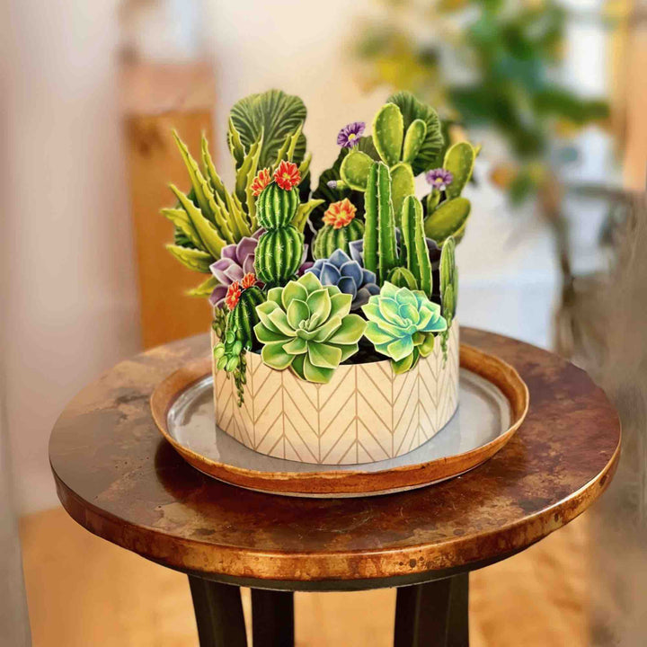 Cactus Garden Pop-Up Greeting Card by FreshCut Paper
