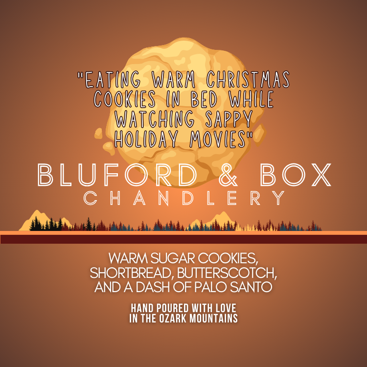 Bluford & Box Chandlery - "Eating Warm Christmas Cookies In Bed While Watching Sappy Holiday Movies" Candle, by The Heart Division