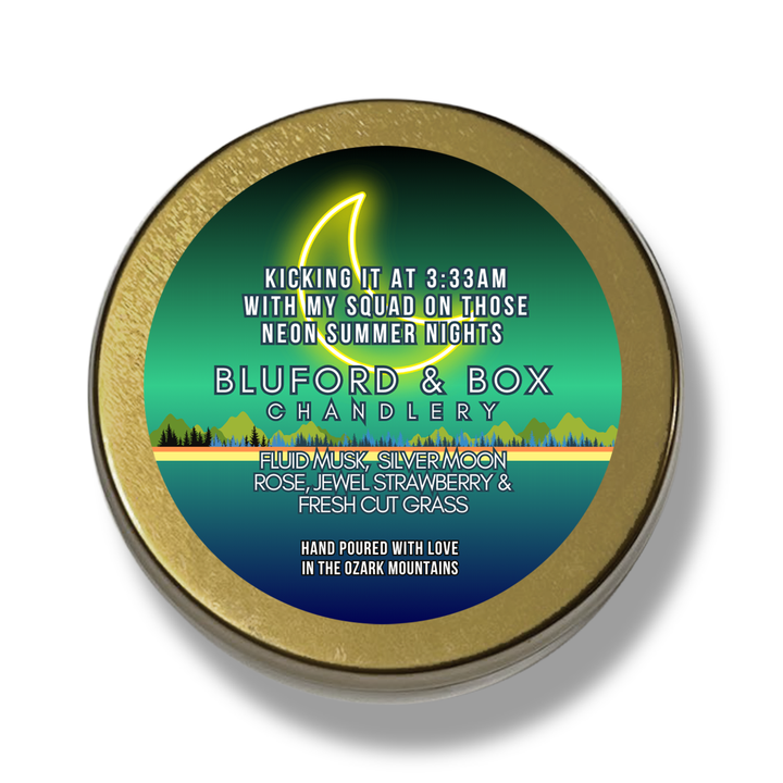 Kicking It At 3:33am With My Squad On Those Neon Summer Nights" Hand-Poured Candle main image