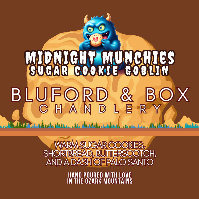 "Midnight Munchies Sugar Cookie Goblin" Candle label image