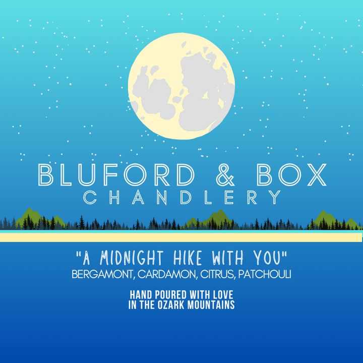 Bluford & Box Chandlery - “A Midnight Hike with You" Candle, by The Heart Division