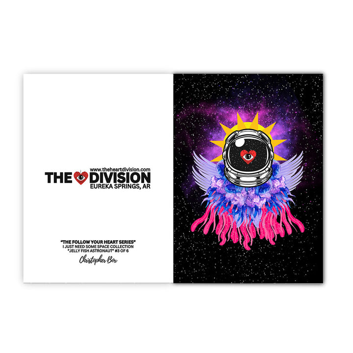 The "I Need some Space" Series Greeting Cards - Jelly Fish Astronaut