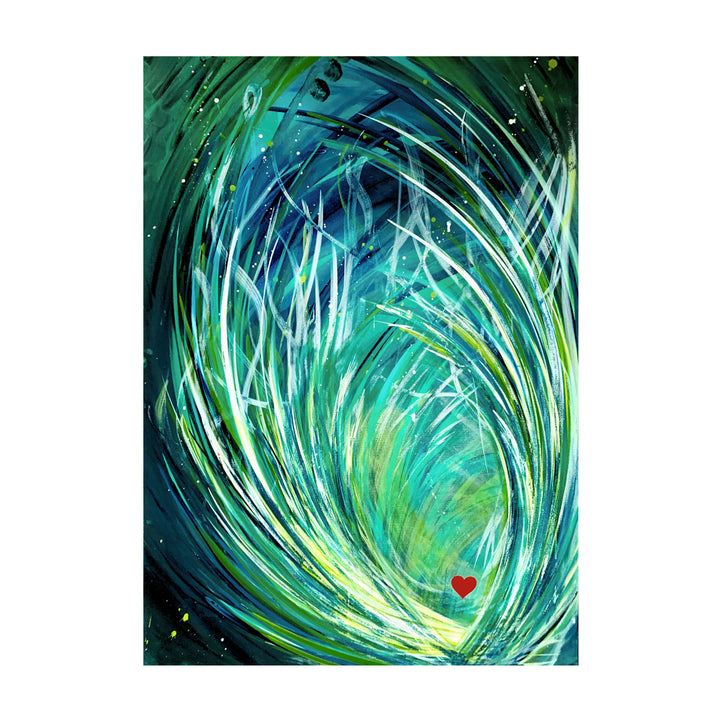 The "Follow Your Heart" Series Greeting Cards - Seaweed Heart design