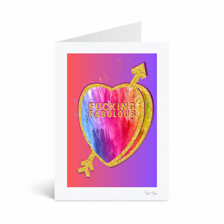 Fucking Fabulous, Candid Candy Conversation Hearts, 5x7 Greeting Card | FREE USPS SHIPPING