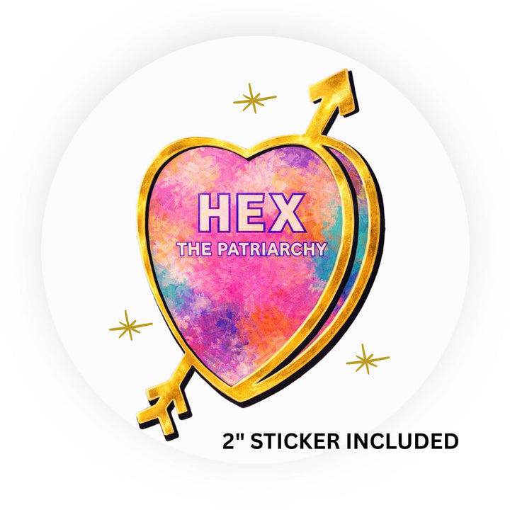 Hex the Patriarchy, Candid Candy Conversation Hearts, 5x7 Greeting Card | FREE USPS SHIPPING