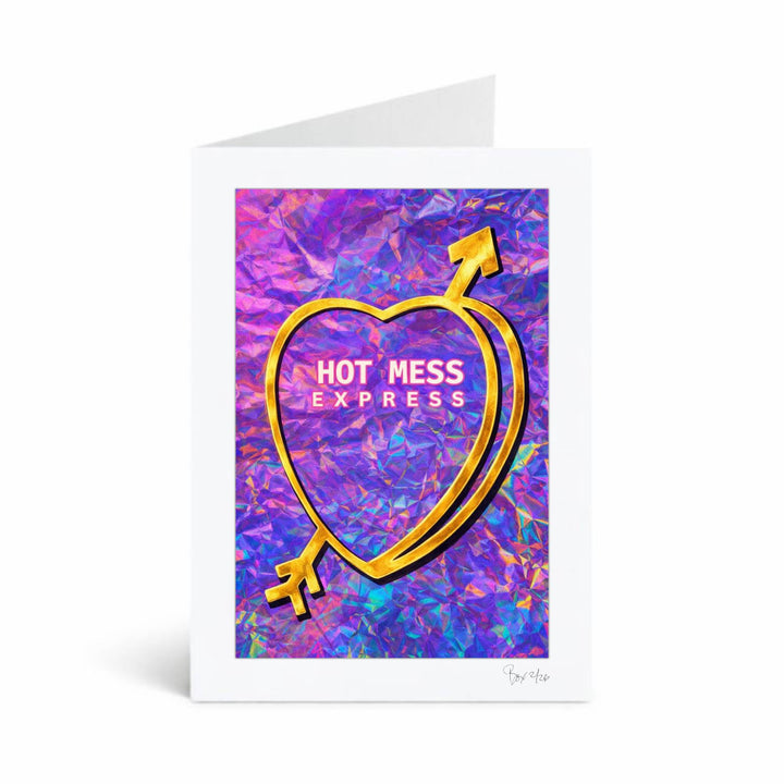 Hot Mess Express, Candid Candy Conversation Hearts, 5x7 Greeting Card | FREE USPS SHIPPING