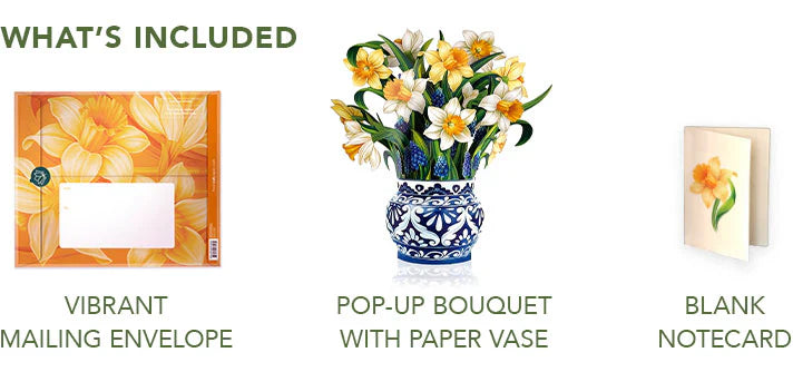 Daffodils Pop-Up Greeting Card by FreshCut Paper