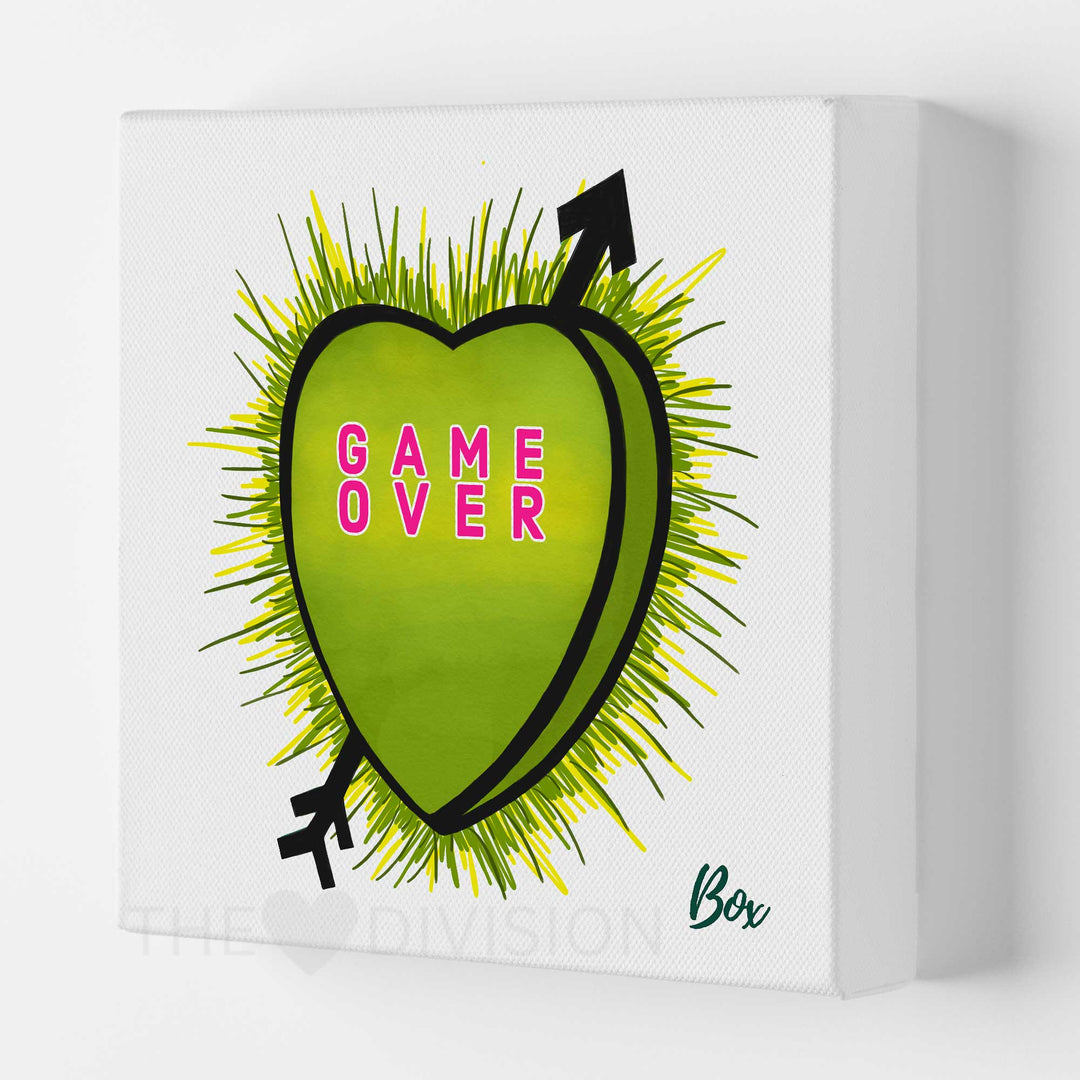 Candid Candy Hearts - "Game Over" 8" x 8" Print