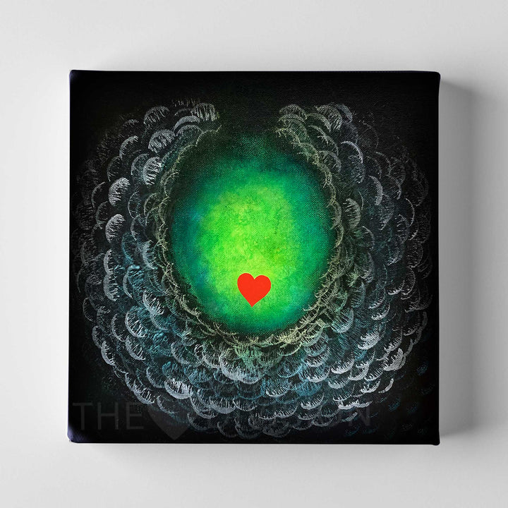 The "Follow Your Heart" Series - "Green Cave Heart #2"  - 8" x 8" Print