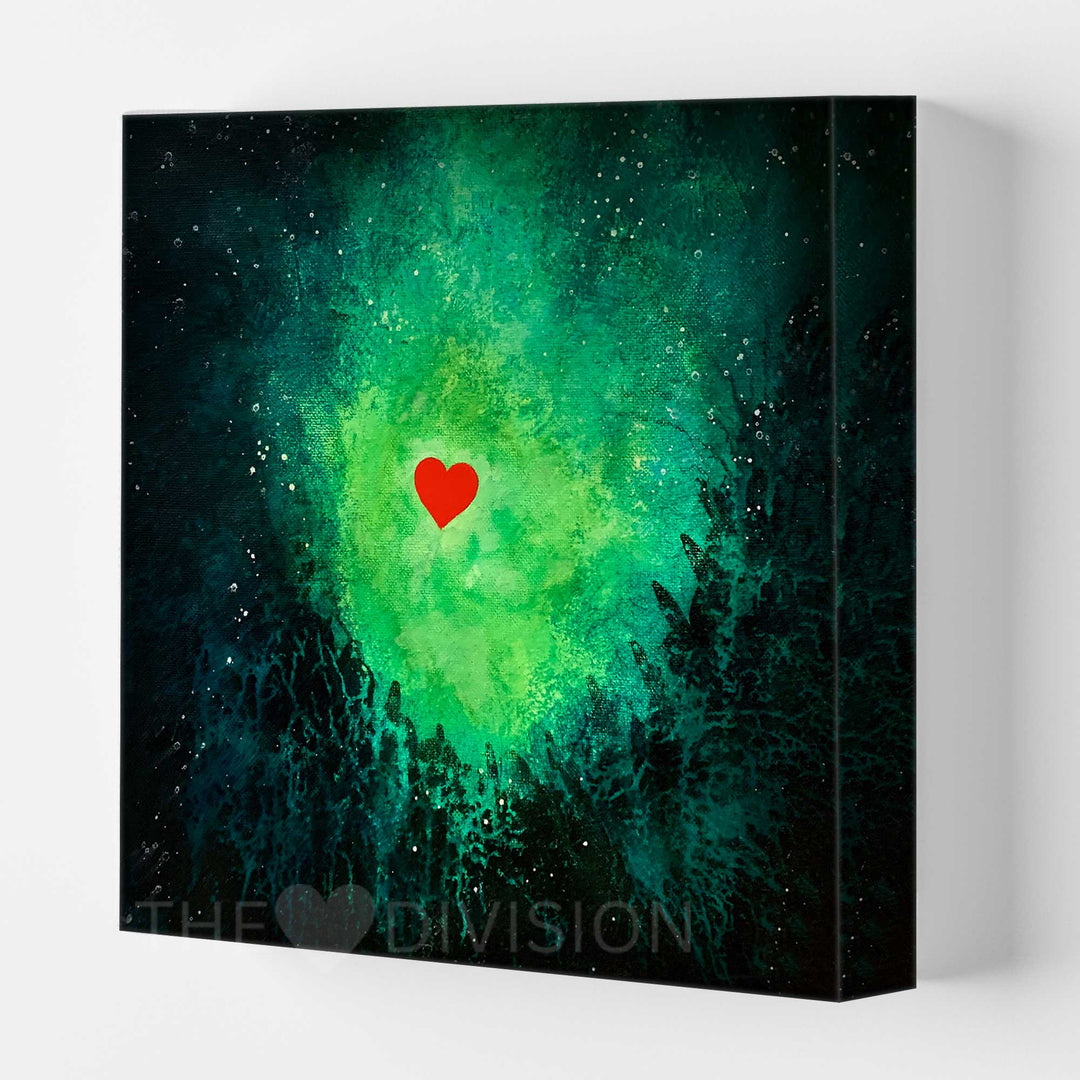 "Green Cave Heart #4" Print main image