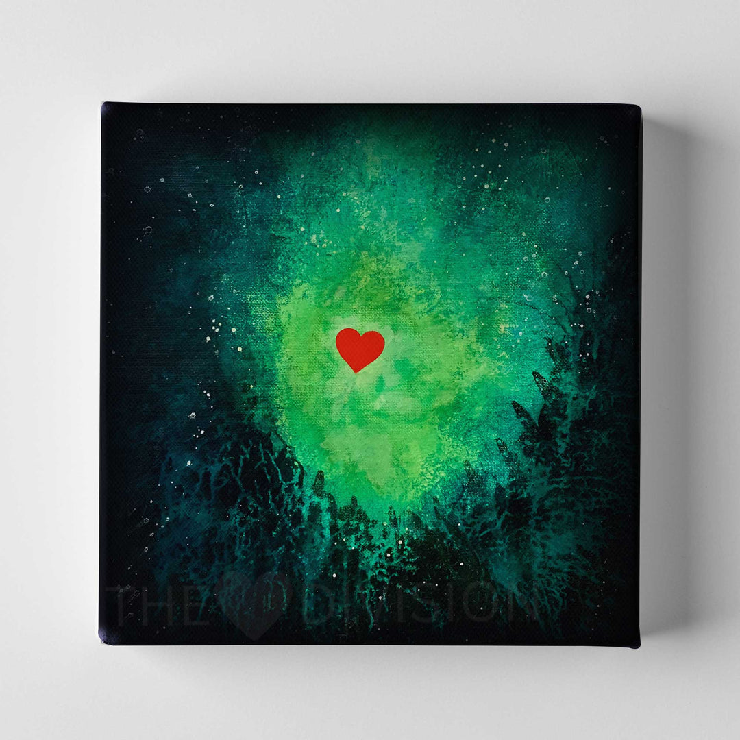 "Green Cave Heart #4" Print front image