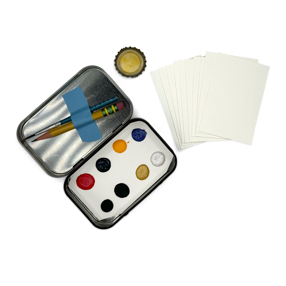 The Colors of the Heart Division Watercolor Palette contents
