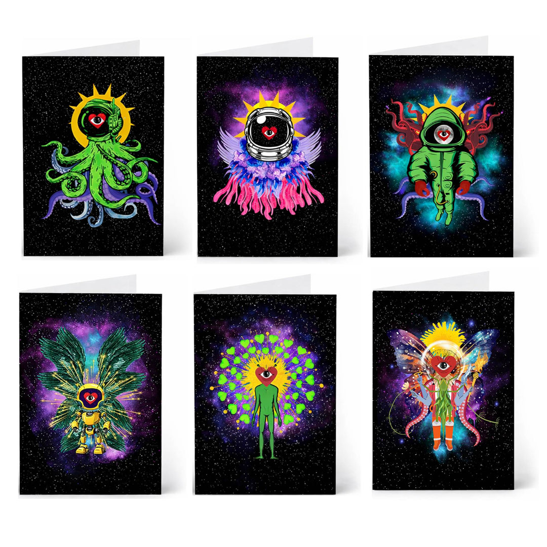 I Need some Space Series Greeting Cards - Boxed Set of 6