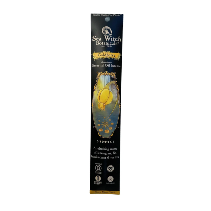 Sea Witch Botanical Incense Packaging Goldberry