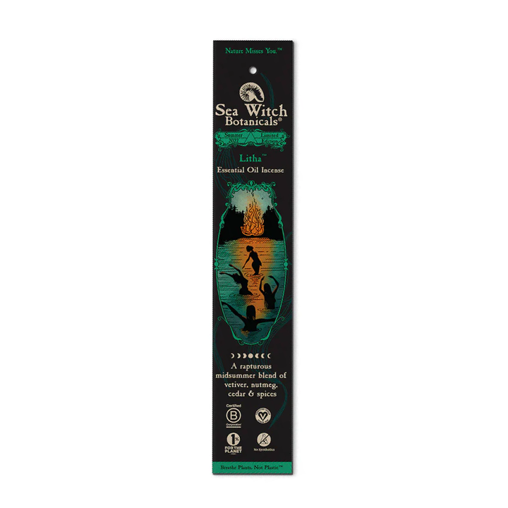 Sea Witch Botanical Incense Packaging Lithia