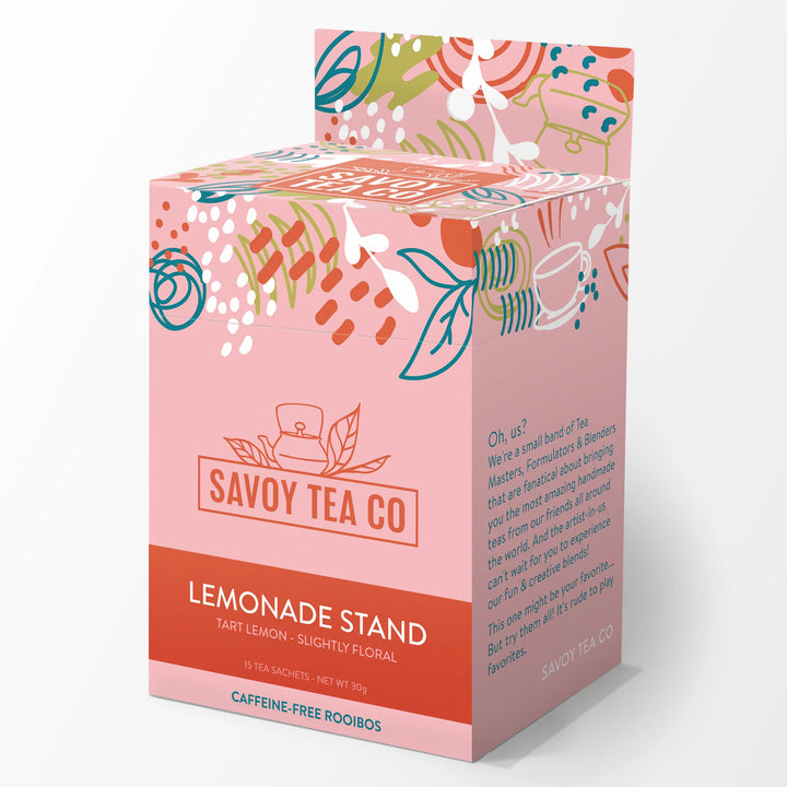 Lemonade Stand tea sachet packaging