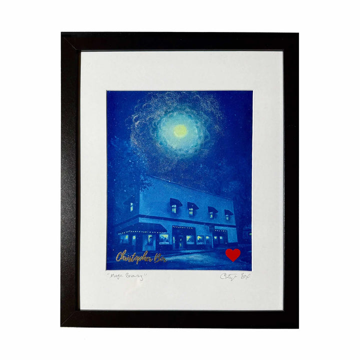 Moonlight Belongs to Dreamers: Love Letters to Eureka, Magical Brew , FRAMED & Matted 11x14 Cyanotype