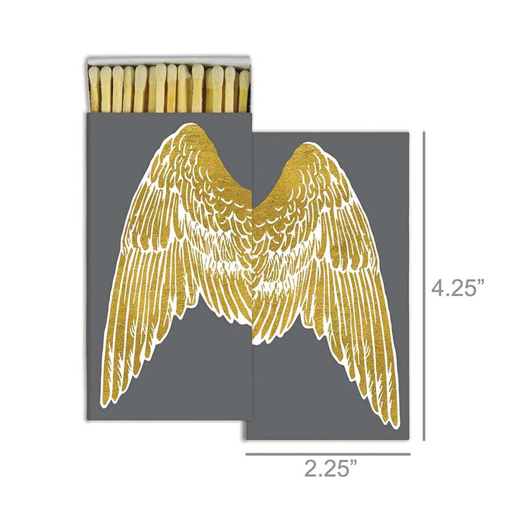 Gold Foil Wings Matches Sizing Image