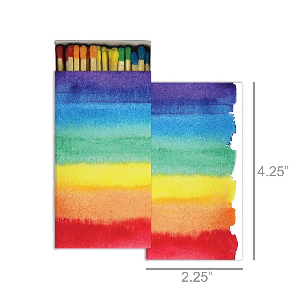 Rainbow Watercolor Matches Sizing Image