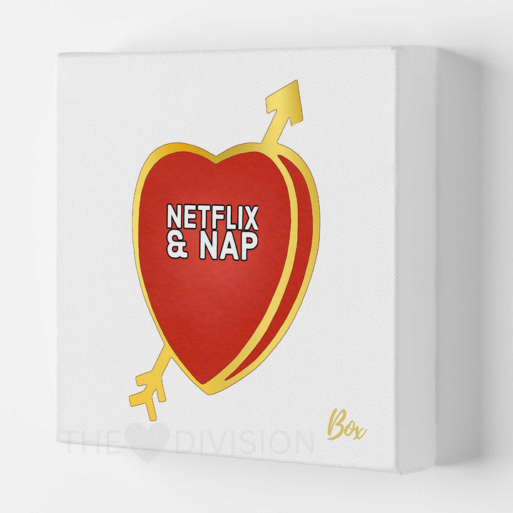Candid Candy Hearts - "Netflix & Nap" 8" x 8" Print