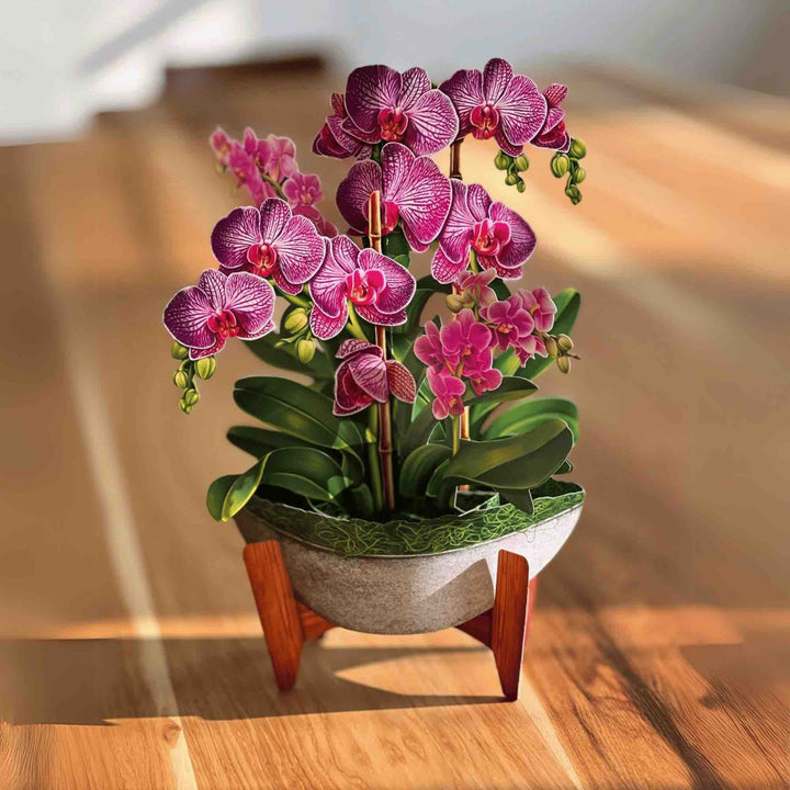 Orchid Oasis Pop-Up Greeting Card by FreshCut Paper
