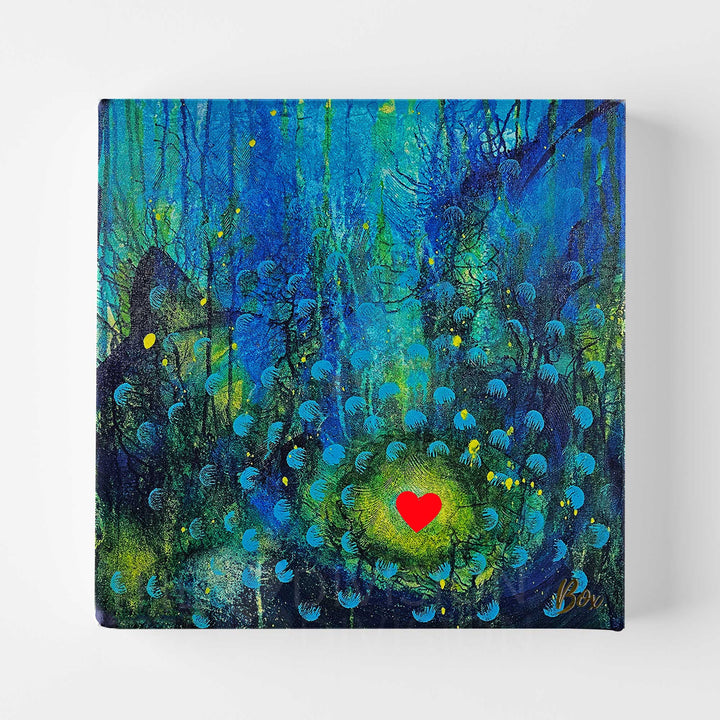 The "Follow Your Heart" Series - "Pearl #1"  - 8" x 8" Premium Hand Embellished Print