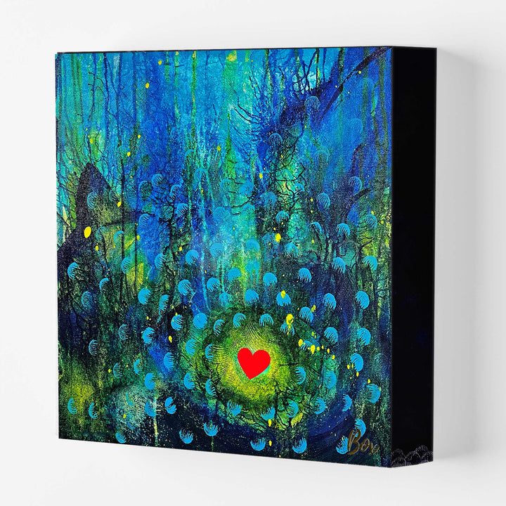 The "Follow Your Heart" Series - "Pearl #1"  - 8" x 8" Premium Hand Embellished Print