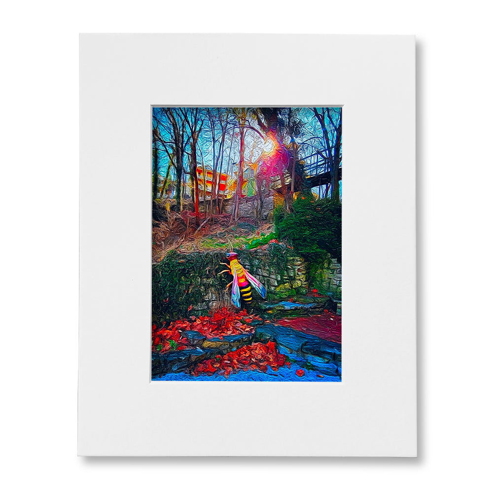 The "I Love Eureka" Photography Print Series - The Wasp At Carnegie Library, Matted