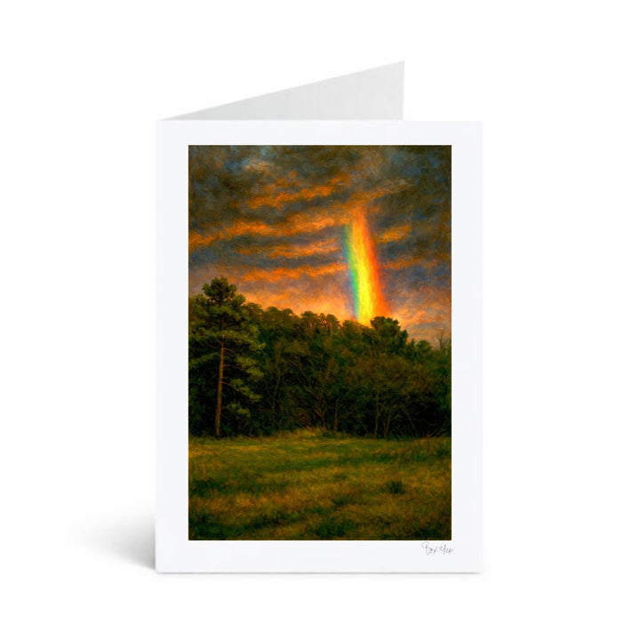 Unfiltered Affection Series #7 "Rainbow at Hemlock Grove", 5x7 Matted Greeting Card Photo Print