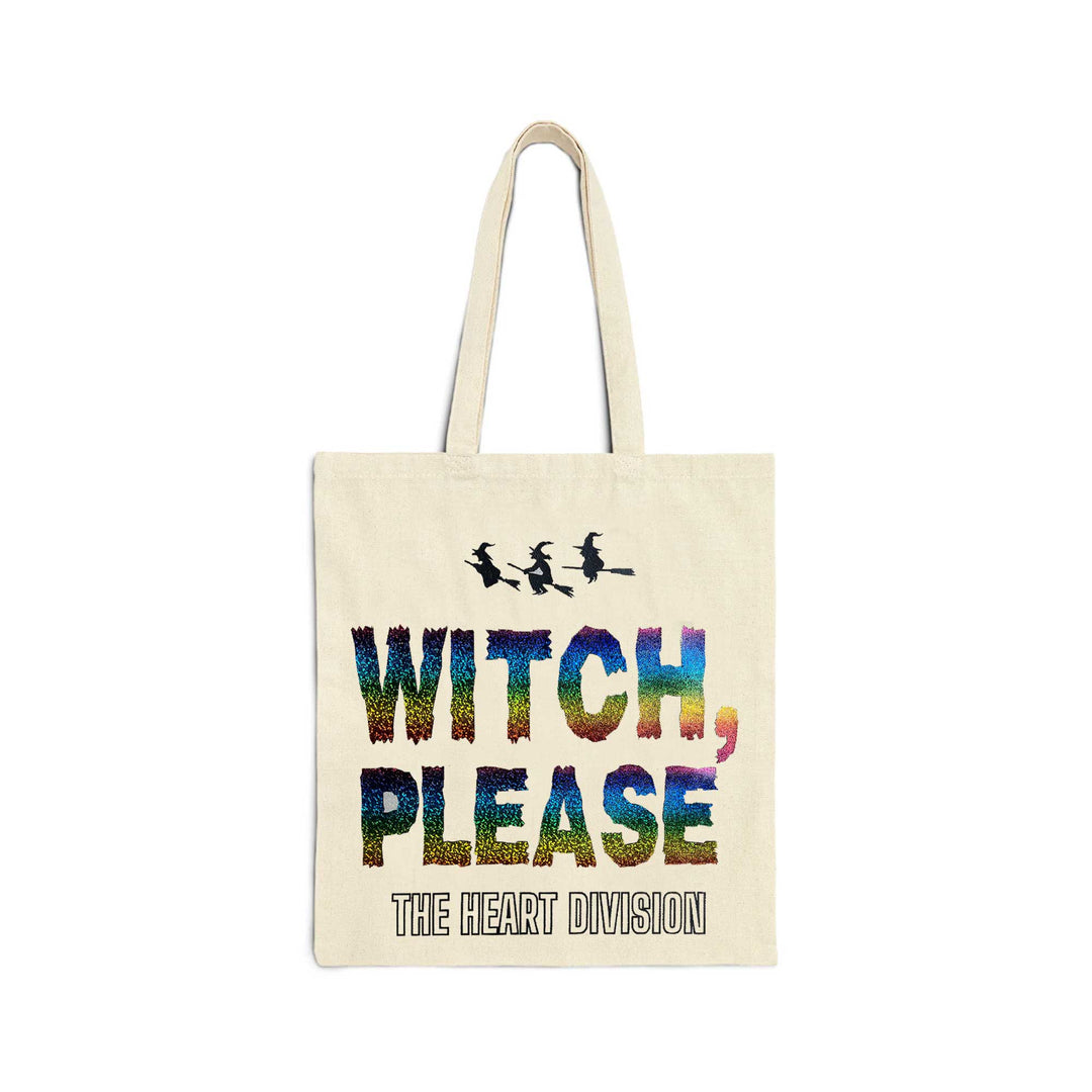 The Heart Division "Witch Please"  Cotton Canvas Tote Bag