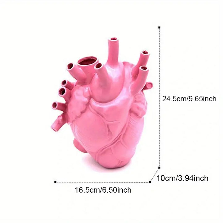 Human Heart Vase large measurements