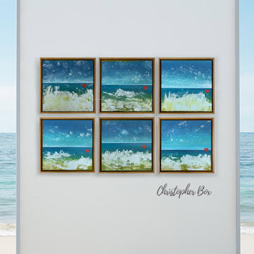The Little Heart Series - Beach Heart #1  Original Acrylic 12