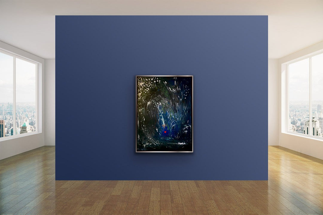 The Little Heart Series - Crash into Me Original Acrylic 38"x50"