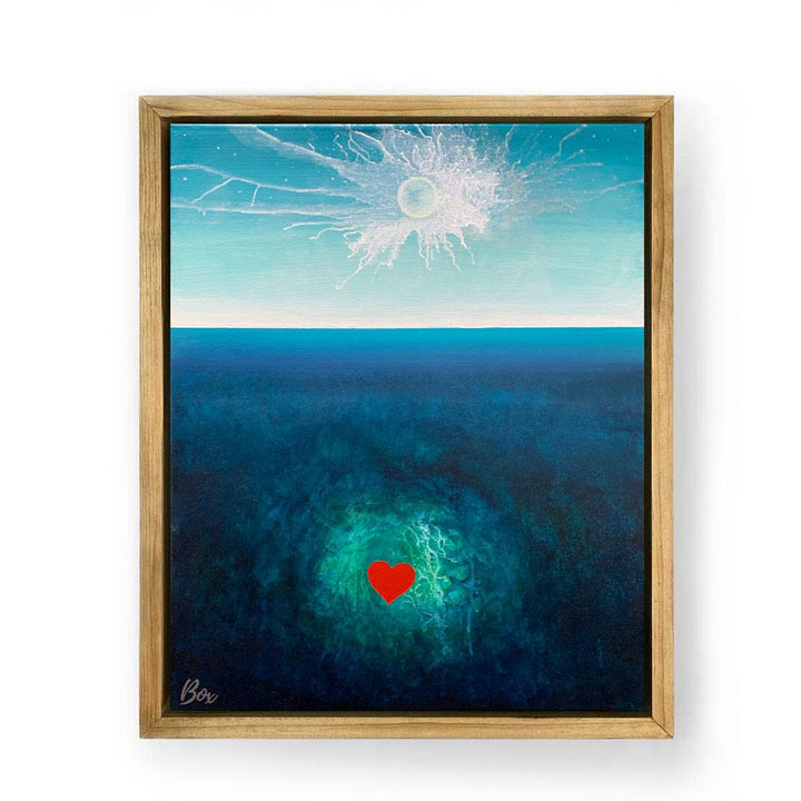 Follow Your Heart Series - Deep Heart #3 Original Acrylic 16"x 20"