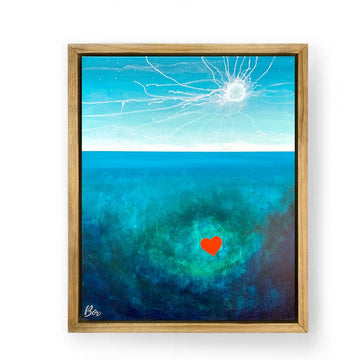 The Little Heart Series - Deep Heart #4 Original Acrylic 16